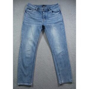 prAna Jeans Womens Size 6/28 Blue Denim Button Fly Organic Cotton Stretch